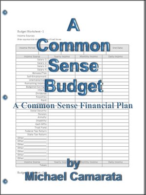 cover image of A Common Sense Budget